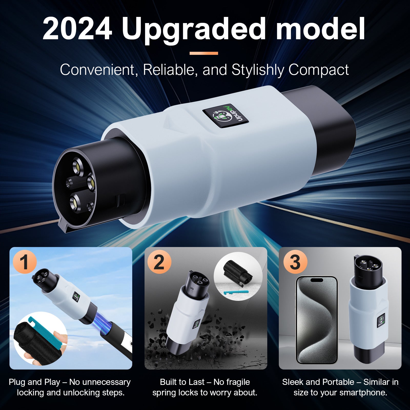 2024 Newest Tesla to J1772 Adapter,for J1772 EVs,Fashion, Safety, and Speedy Charging Solution-Max 80A,250V -Fit for Tesla High Powered Connectors, Destination Chargers, and Mobile Connectors